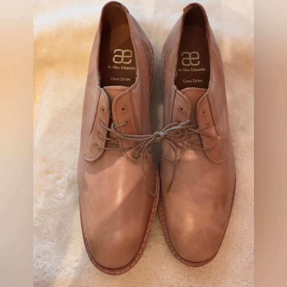 Allen Edmonds Men’s Tan Leather Cove Drive Oxford Lace Up Shoes 12 EUC